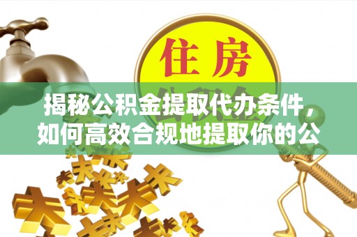 乐业揭秘公积金提取代办条件，如何高效合规地提取你的公积金