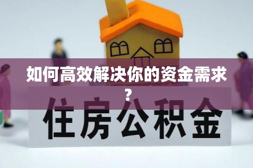 乐业如何高效解决你的资金需求？