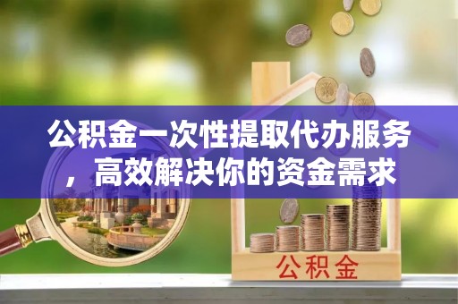 乐业公积金一次性提取代办服务，高效解决你的资金需求