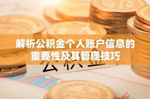 乐业解析公积金个人账户信息的重要性及其管理技巧