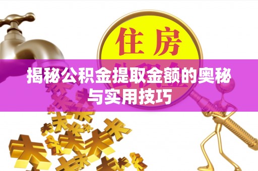 乐业揭秘公积金提取金额的奥秘与实用技巧