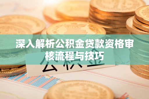 乐业深入解析公积金贷款资格审核流程与技巧