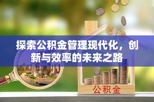 乐业探索公积金管理现代化，创新与效率的未来之路