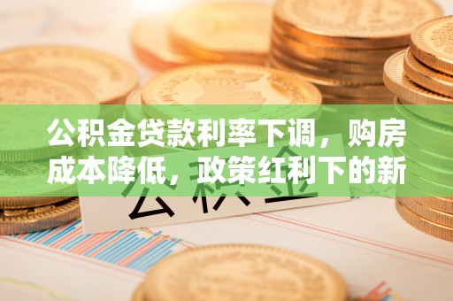 乐业公积金贷款利率下调，购房成本降低，政策红利下的新机遇