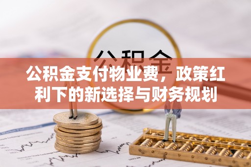 乐业公积金支付物业费，政策红利下的新选择与财务规划