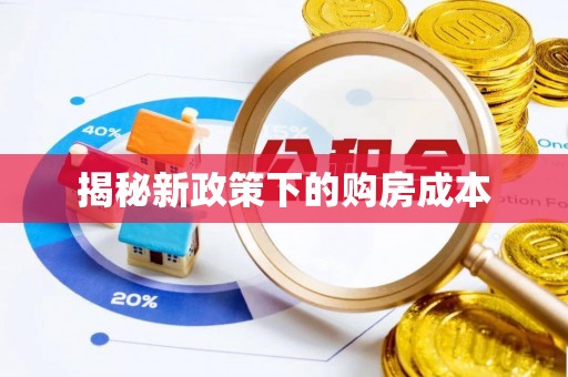 乐业揭秘新政策下的购房成本
