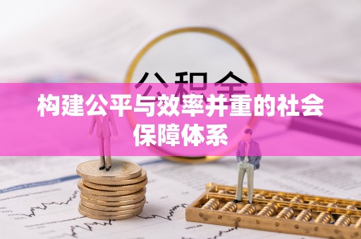 乐业构建公平与效率并重的社会保障体系