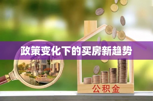乐业政策变化下的买房新趋势